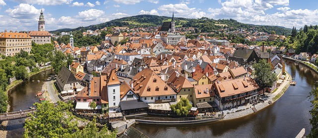 řeka a český krumlov